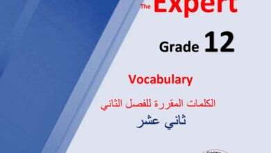 thumbnail of انجليزي الكلمات المقررة [Vocabulary] للصف الثاني عشر الفصل الثاني