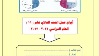 thumbnail of كيمياء اوراق عمل ا. هاني نوح حادي عشر فصل ثاني [محلول]