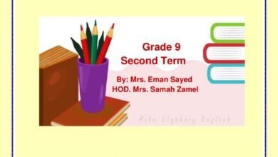 thumbnail of انجليزي اوراق عمل شاملة للصف التاسع الفصل الثاني