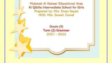 thumbnail of انجليزي مراجعة القواعد grammar للصف التاسع الفصل الثاني
