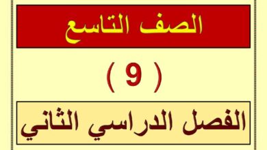 thumbnail of رياضيات مراجعة شاملة الوحدة (6) للصف التاسع الفصل الثاني