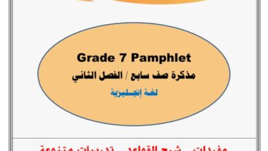 thumbnail of لغة انجليزية مذكرة ا. خالد سليم كاملة للصف السابع الفصل الثاني
