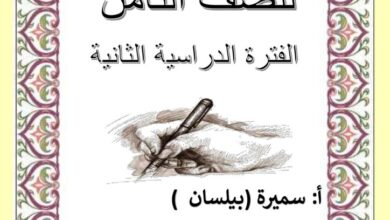 thumbnail of لغة عربية مذكرة التعبير للصف الثامن الفصل الثاني