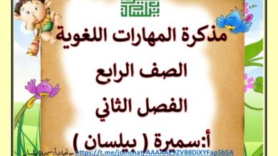 thumbnail of لغة عربية مذكرة المهارات النحوية للصف الرابع الفصل الدراسي الثاني