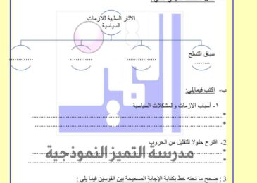 thumbnail of اجتماعيات اوراق عمل مدرسة التميز للصف التاسع الفصل الثاني