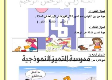 thumbnail of اسلامية ورقة عمل درس الله ربي هو الرحمن الرحيم للصف الاول الفصل الثاني
