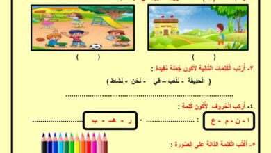 thumbnail of لغة عربية اختبار تجريبي للصف الاول الفصل الثاني