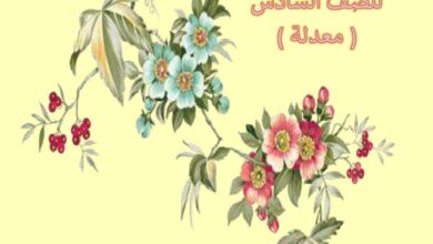 thumbnail of لغة عربية نماذج اختبارات قصيرة للصف السادس الفصل الثاني