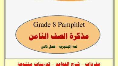 thumbnail of لغة انجليزي مذكرة شاملة ا. خالد سليم للصف الثامن الفصل الثاني