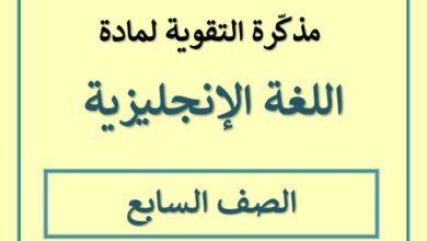 thumbnail of لغة انجليزية مذكرة التقوى للصف السابع الفصل الثاني