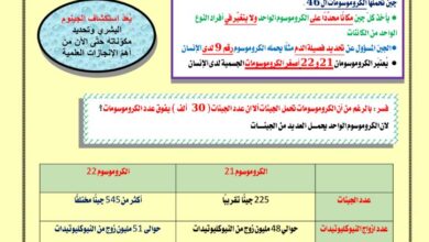 thumbnail of احياء شرح درس كروموسومات الانسان للصف الثاني عشر الفصل الثاني