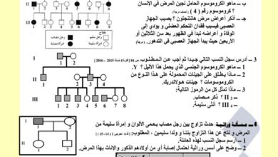 thumbnail of احياء مسائل على الوراثة من اختبارات سابقة للصف الثاني عشر الفصل الثاني