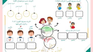 thumbnail of لغة عربية تأسيس خريطة المفاهيم للحروف الهجائية للصف الاول الفصل الدراسي الاول