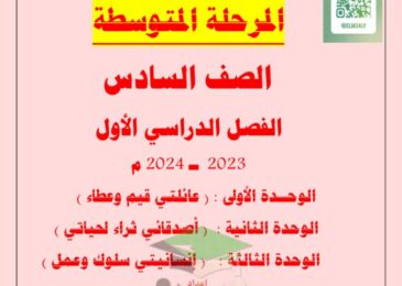 thumbnail of لغة عربية مذكرة المعالي الثروة اللغوية للصف السادس الفصل الدراسي الاول