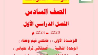 thumbnail of لغة عربية مذكرة المعالي الثروة اللغوية للصف السادس الفصل الدراسي الاول