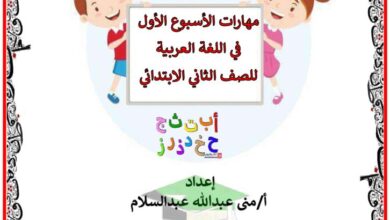 thumbnail of لغة عربية مهارات نحوية وتدريبات شاملة عليها للصف الثاني الفصل الدراسي الاول