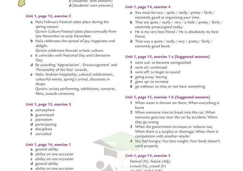 thumbnail of حل كتاب الانجليزي student book للصف الحادي عشر الفصل الاول