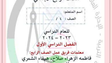 thumbnail of رياضيات اوراق عمل مدرسة الشايع للصف الرابع الفصل الدراسي الاول