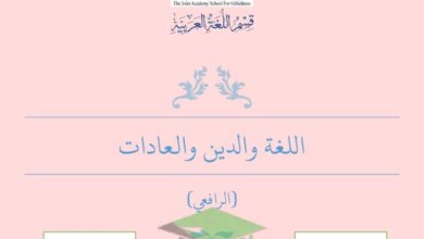 thumbnail of عربي اوراق عمل على درس اللغة والدين والعادات للصف الثاني عشر الفصل الاول