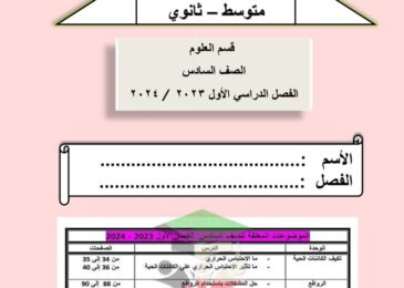 thumbnail of علوم اوراق عمل شاملة مدرسة الرفعة النموذجية للصف السادس الفصل الاول