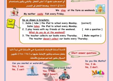 thumbnail of لغة انجليزية مذكرة شرح القواعد للصف السابع الفصل الدراسي الاول