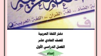 thumbnail of لغة عربية اوراق عمل شاملة للصف الحادي عشر الفصل الدراسي الاول