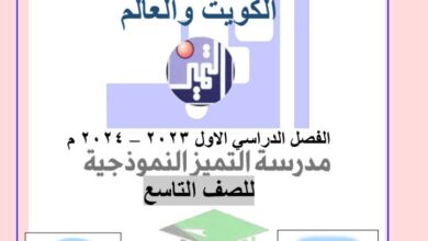 thumbnail of اجتماعيات اوراق عمل الوحدة الاولى مدرسة التميز النموذجية للصف التاسع الفصل الاول