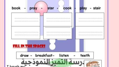 thumbnail of انجليزي اوراق عمل مدرسة التميز للصف الثاني الفصل الدراسي الاول