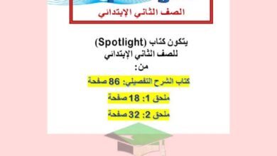 thumbnail of انجليزي كتاب سبوت لايت للصف الثاني الفصل الدراسي الاول