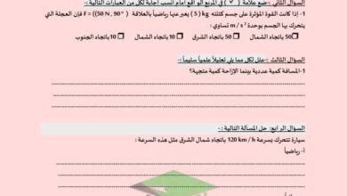 thumbnail of اوراق عمل فيزياء روعة للصف الحادي عشر الفصل الدراسي الاول