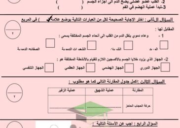 thumbnail of علوم اختبار تقييمي مدرسة بحرة للصف الخامس الفصل الاول