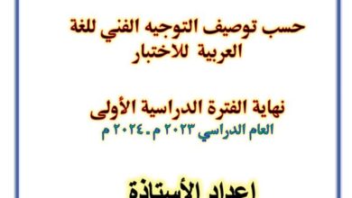 thumbnail of لغة عربية اختبارات تجريبية للصف السابع الفصل الدراسي الاول [محلولة]