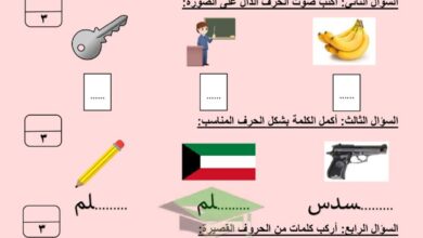 thumbnail of لغة عربية الاختبار التجريبي الثاني مدرسة التميز للصف الثاني الفصل الاول
