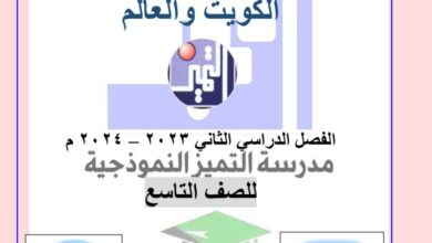 thumbnail of اجتماعيات اوراق عمل مدرسة التميز للصف التاسع الفصل الدراسي الثاني