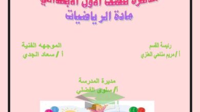 thumbnail of رياضيات اوراق عمل مدرسة الشايع للصف الاول الفصل الثاني