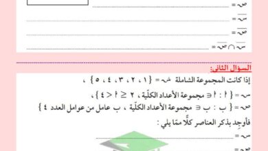 thumbnail of رياضيات مذكرة سما مراجعة الاختبار القصير (1) للصف التاسع الفصل الثاني