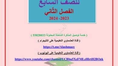 thumbnail of لغة عربية مذكرة العشماوي الثروة اللغوية للصف السابع الفصل الدراسي الثاني