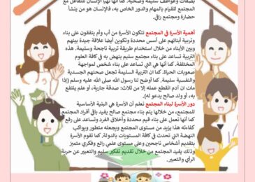 thumbnail of لغة عربية مشروع الاسرة للصف السادس الفصل الدراسي الثاني