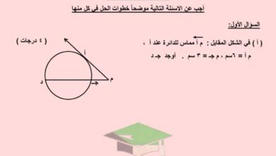 thumbnail of رياضيات نماذج الامتحانات التجريبية للصف العاشر الفصل الدراسي الثاني