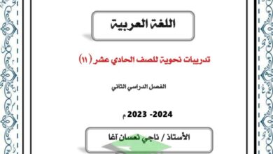 thumbnail of لغة عربية مراجعة على النحو [ ليلة الامتحان] للصف الحادي عشر الفصل الدراسي الثاني