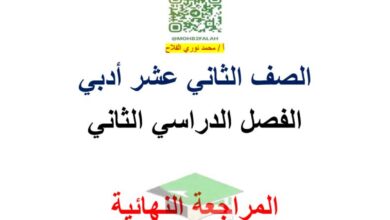 thumbnail of احصاء المراجعة النهائية ا. محمد نوري للصف الثاني عشر الفصل الثاني