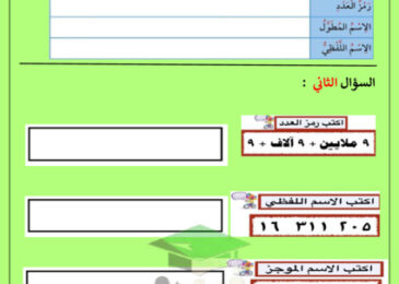 thumbnail of أوراق عمل رياضيات رابع ابتدائي فصل أول # مدرسة محمد الشايع