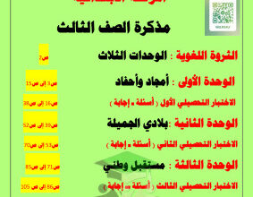 thumbnail of مذكرة الثروة اللغوية عربي للصف الثالث الأبتدائي الفصل الثاني # أ. حمادة ماهر