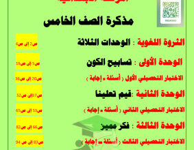 thumbnail of مذكرة الثروة اللغوية عربي للصف الخامس الأبتدائي الفصل الثاني # أ. حمادة ماهر
