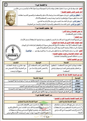 thumbnail of مذكرة ابو محمد تمارين محلولة فلسفة للصف الثاني عشر ادبي الفصل الثاني