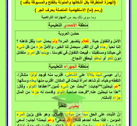 thumbnail of تجميع إملاءات المناطق التعليمية عربي للصف التاسع الفصل الثاني