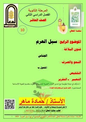 thumbnail of مذكرة المعالي سيل العرم عربي للصف العاشر الفصل الثاني
