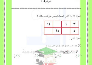 thumbnail of مراجعة الاختبار التقويمي (3) رياضيات للصف الخامس الابتدائي الفصل الثاني #مدرسة التميز النموذجية