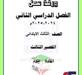 thumbnail of مراجعة الاختبار التقويمي (3) علوم للصف الثالث الابتدائي الفصل الثاني