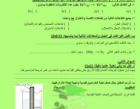 thumbnail of نماذج اختبارات قصير كيمياء للصف الحادي عشر علمي الفصل الثاني# أ. محمد مصطفي